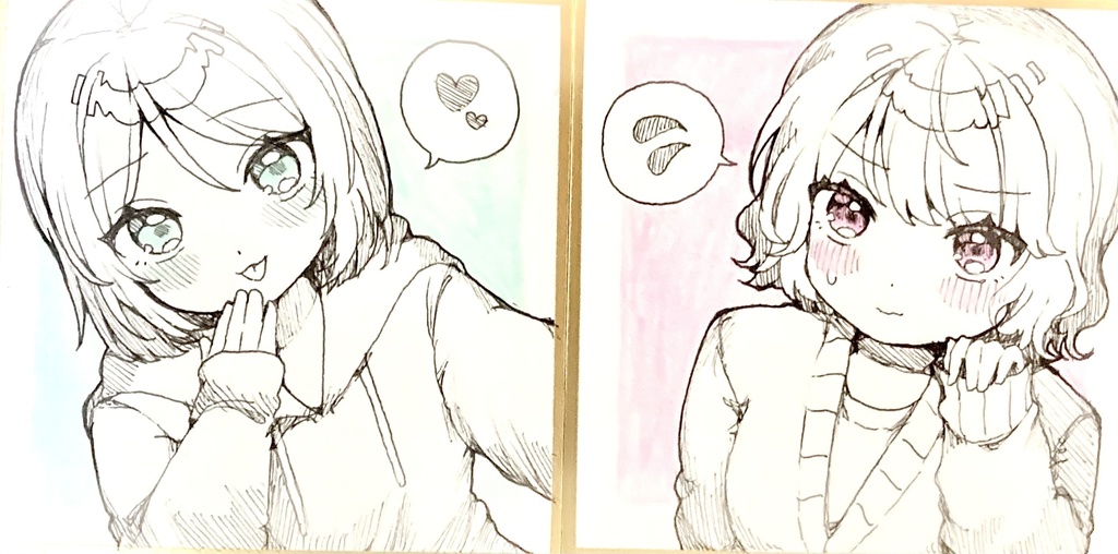 【原画】豆色紙【2枚セット】