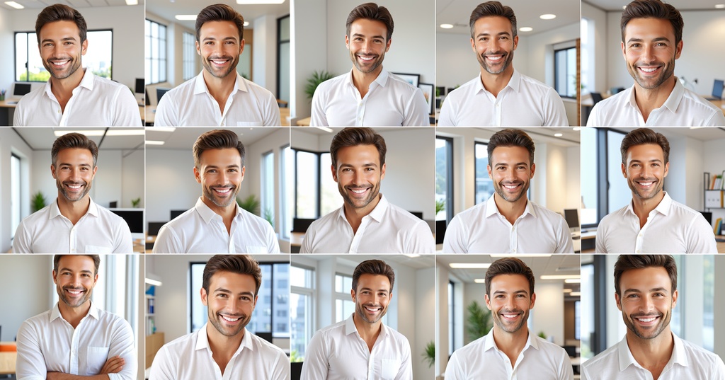 【肖像権リスクゼロ】AIポートレート Vol.6 - 男性の笑顔・親しみやすい表情編 (15枚)
