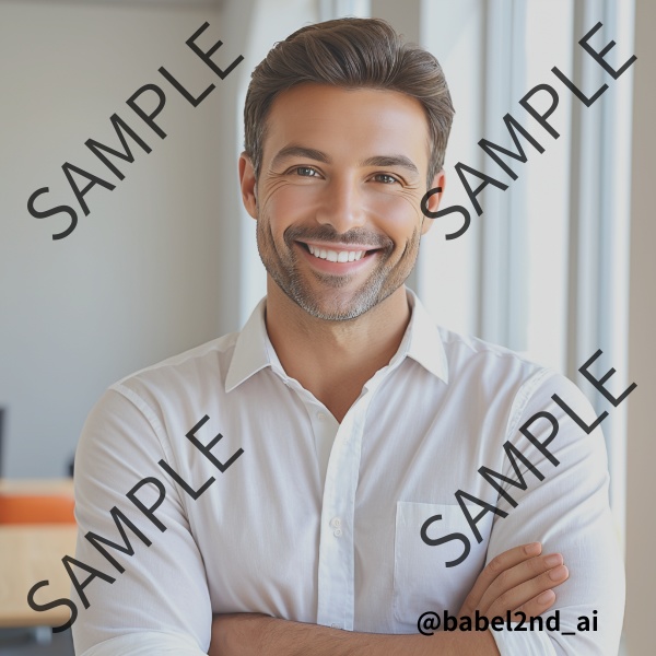 【肖像権リスクゼロ】AIポートレート Vol.6 - 男性の笑顔・親しみやすい表情編 (15枚)