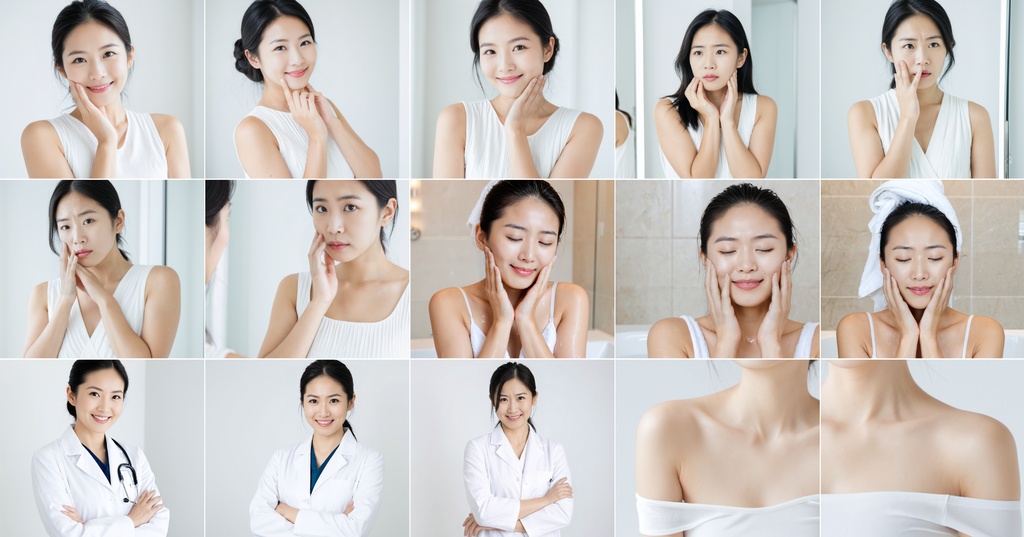 【肖像権リスクゼロ】AIポートレート Vol.11 - 日本人美容（スキンケア・悩み・女医）編 (15枚)