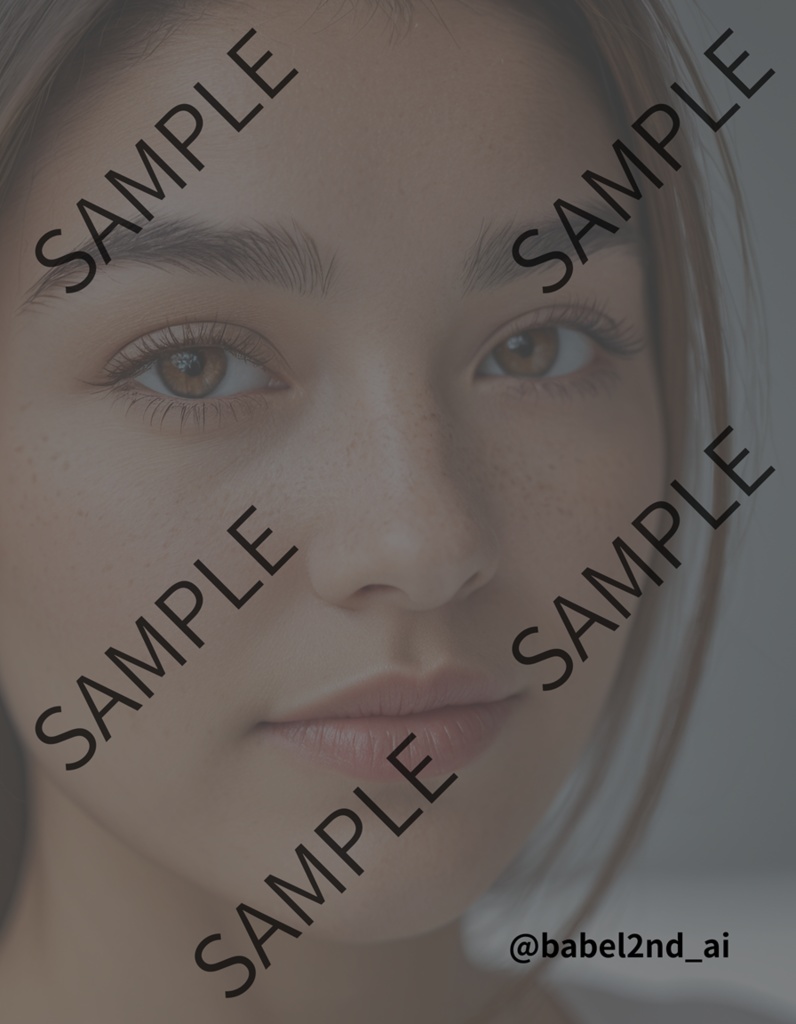 【スキンケア広告・LP向け】リアルな素肌感を伝える|そばかすのある女性ポートレート素材(1枚)