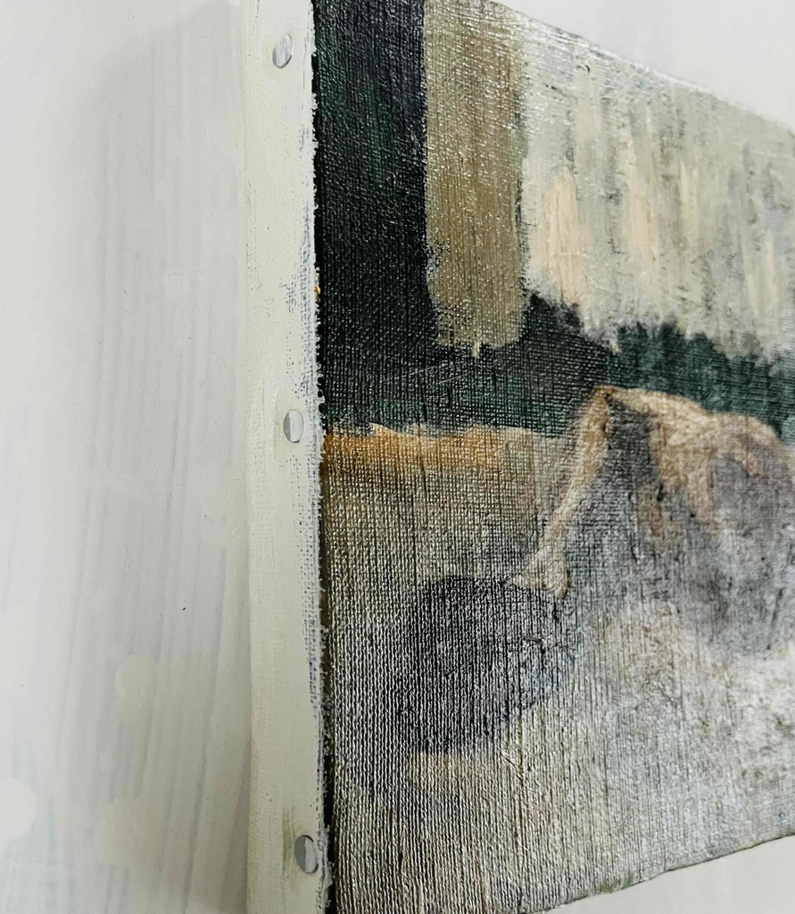 16×23㎝「真昼の光の中のヌード2」サムホール・油彩・原画