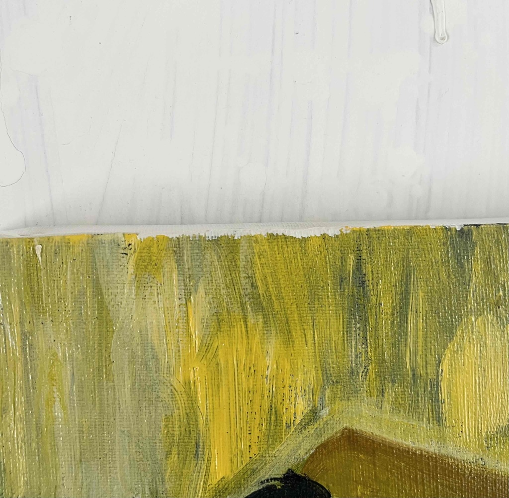 16×23㎝「痒い背中」サムホール・油彩・原画