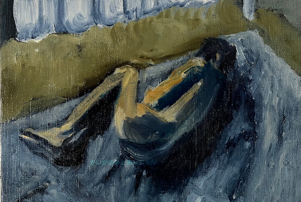 16×23㎝「スネちゃん」サムホール・油彩・原画