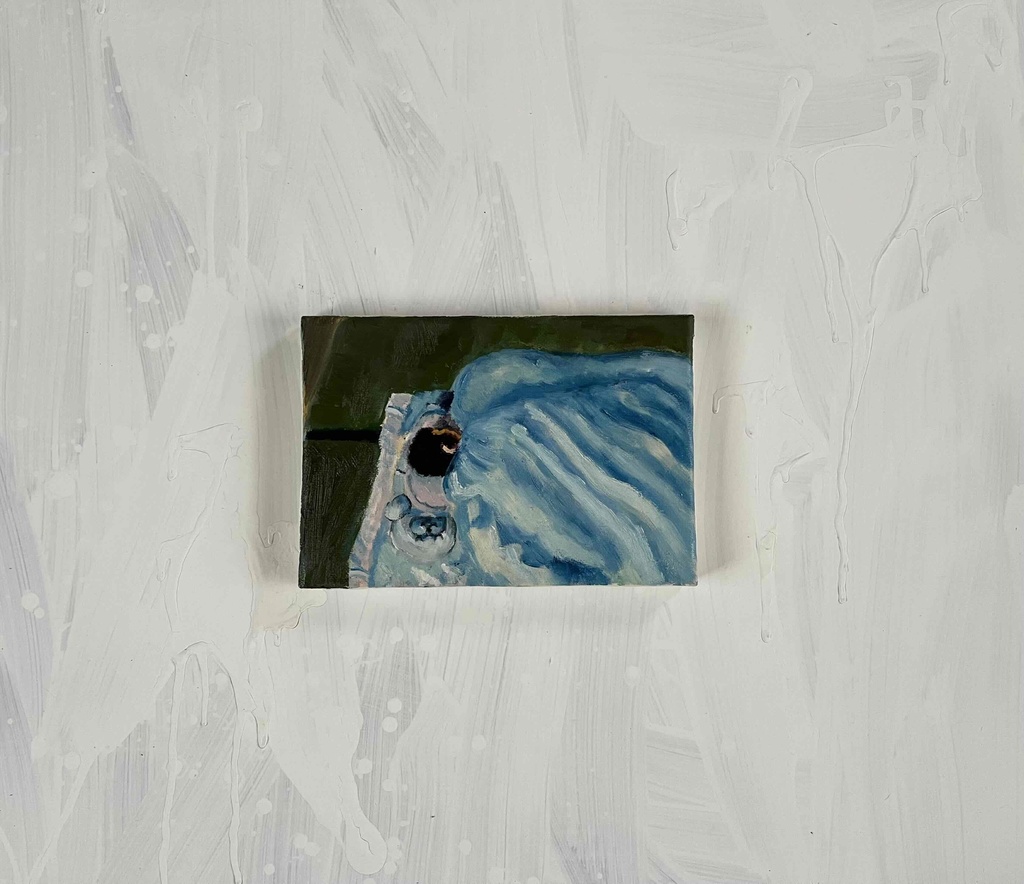 16×23㎝「あかちゃん。」サムホール・油彩・原画