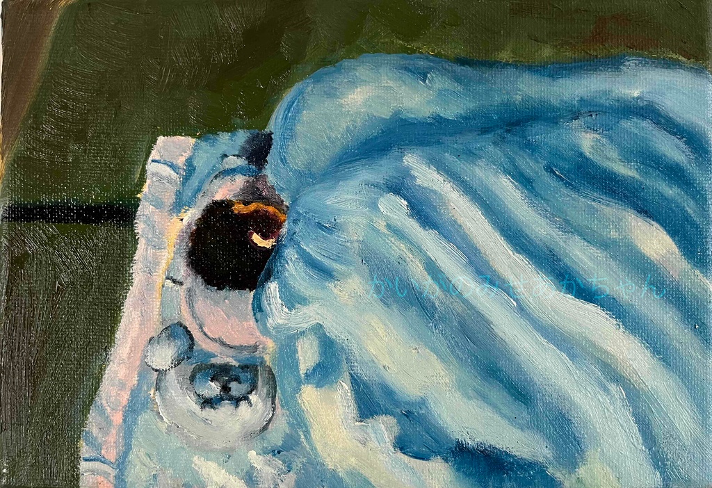 16×23㎝「あかちゃん。」サムホール・油彩・原画