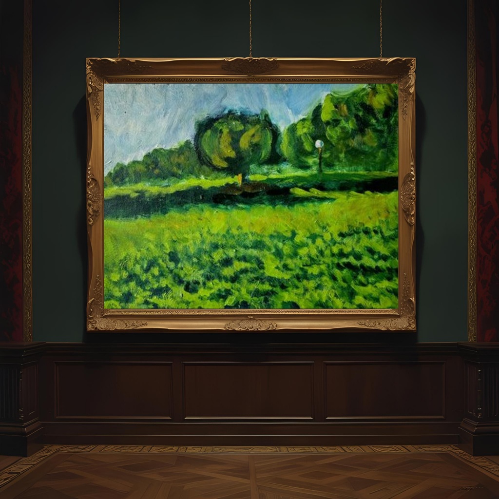 27×34㎝「公園」F5・油彩画・原画