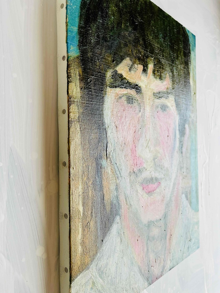 33×46㎝「アカキチの肖像」P8・油彩画・原画 フレーム無し