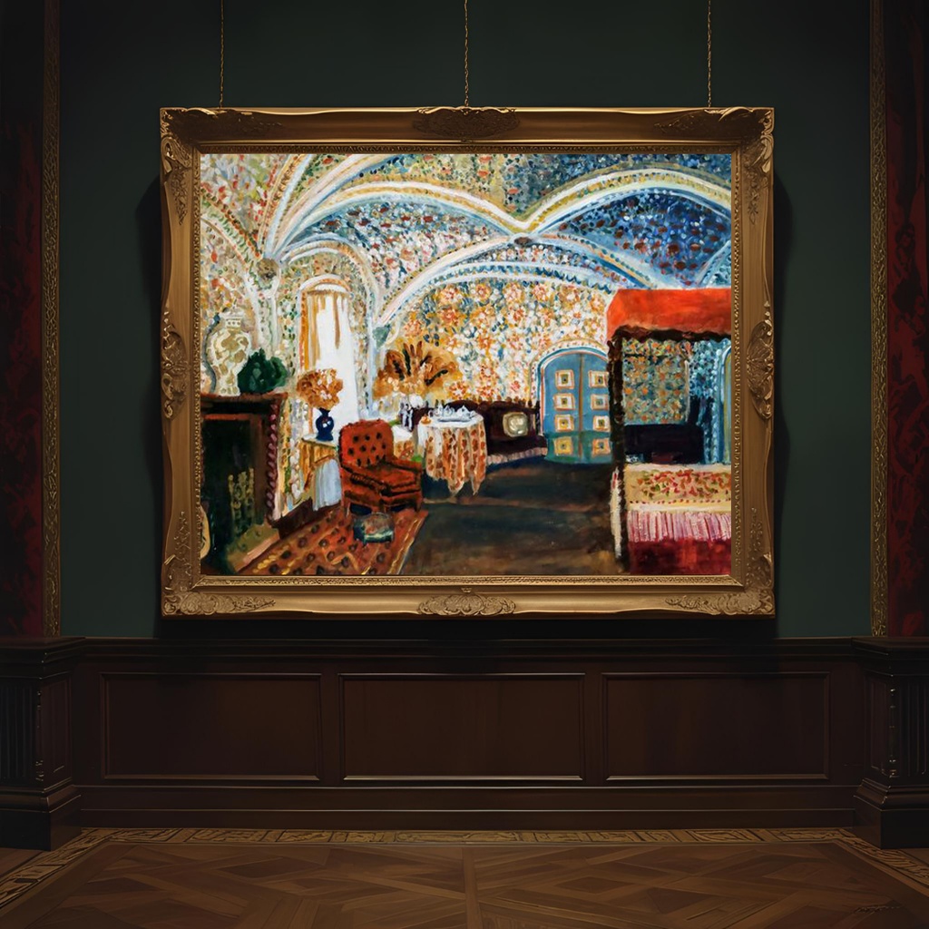 73×91㎝「異国の部屋 2」F30・油彩画・額装・原画