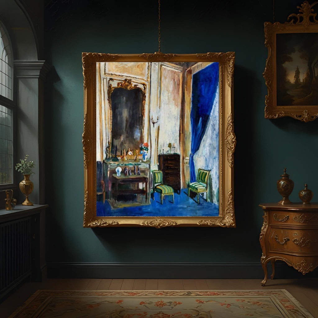 73×91㎝「ヴィルジュスト通りの家」F30・油彩画・原画 額装無し