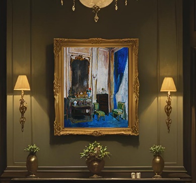 73×91㎝「ヴィルジュスト通りの家」F30・油彩画・原画 額装無し