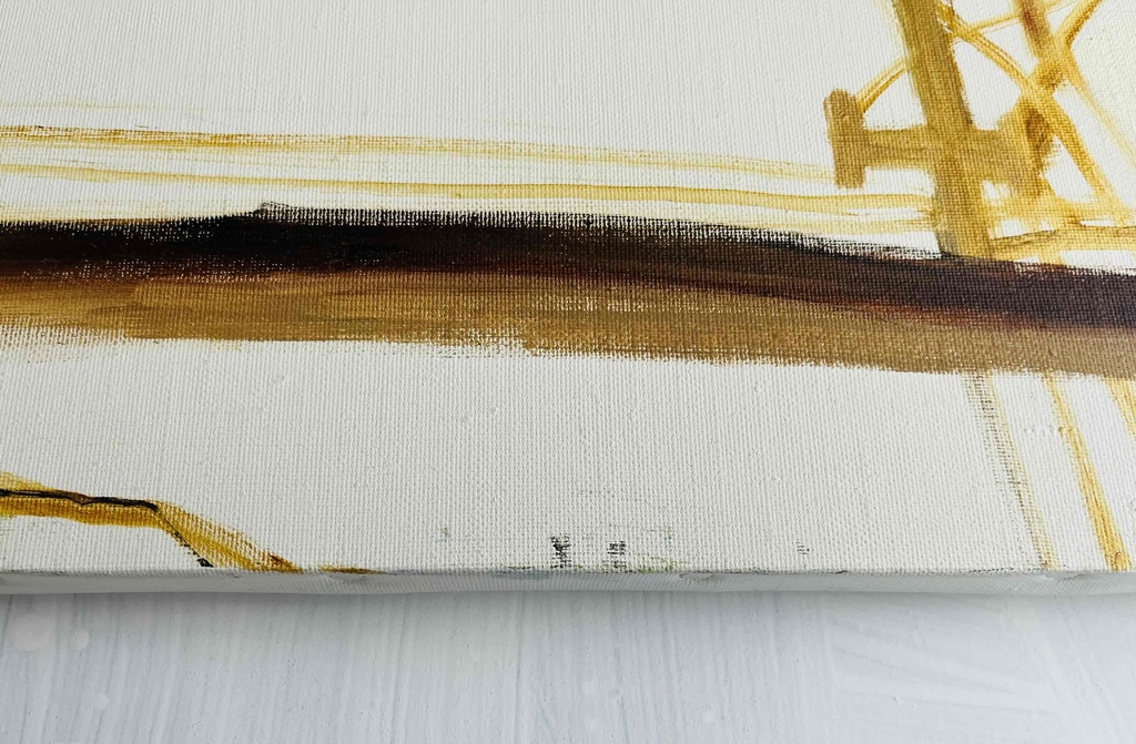 46×53㎝「田植え前の水田」F10・油彩画・原画