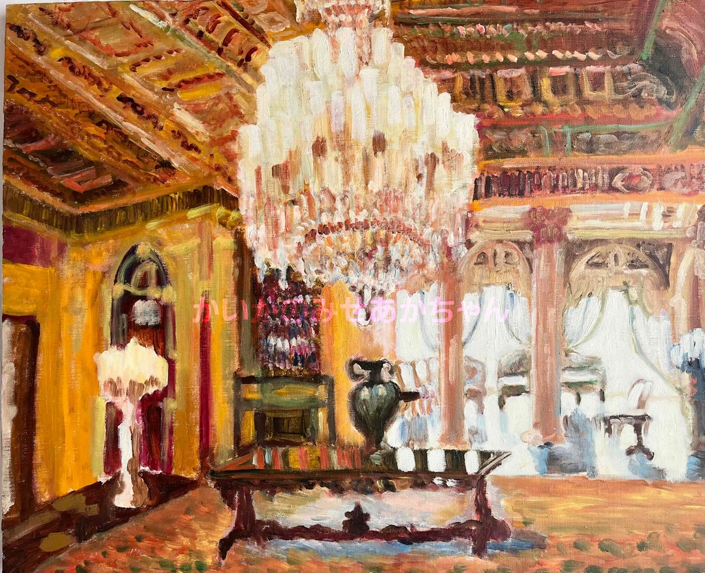 50×61㎝「シャンデリア 2」F12・油彩画・原画