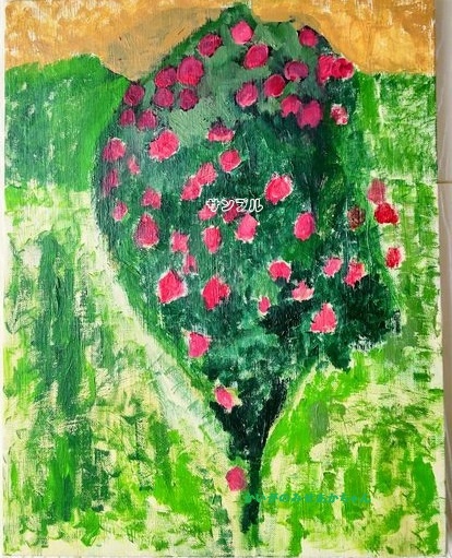 32×41㎝「雨を待つ木」F6・油彩・原画