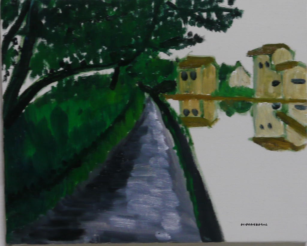 22×27㎝「田植え前の水田2」F3・油彩・原画