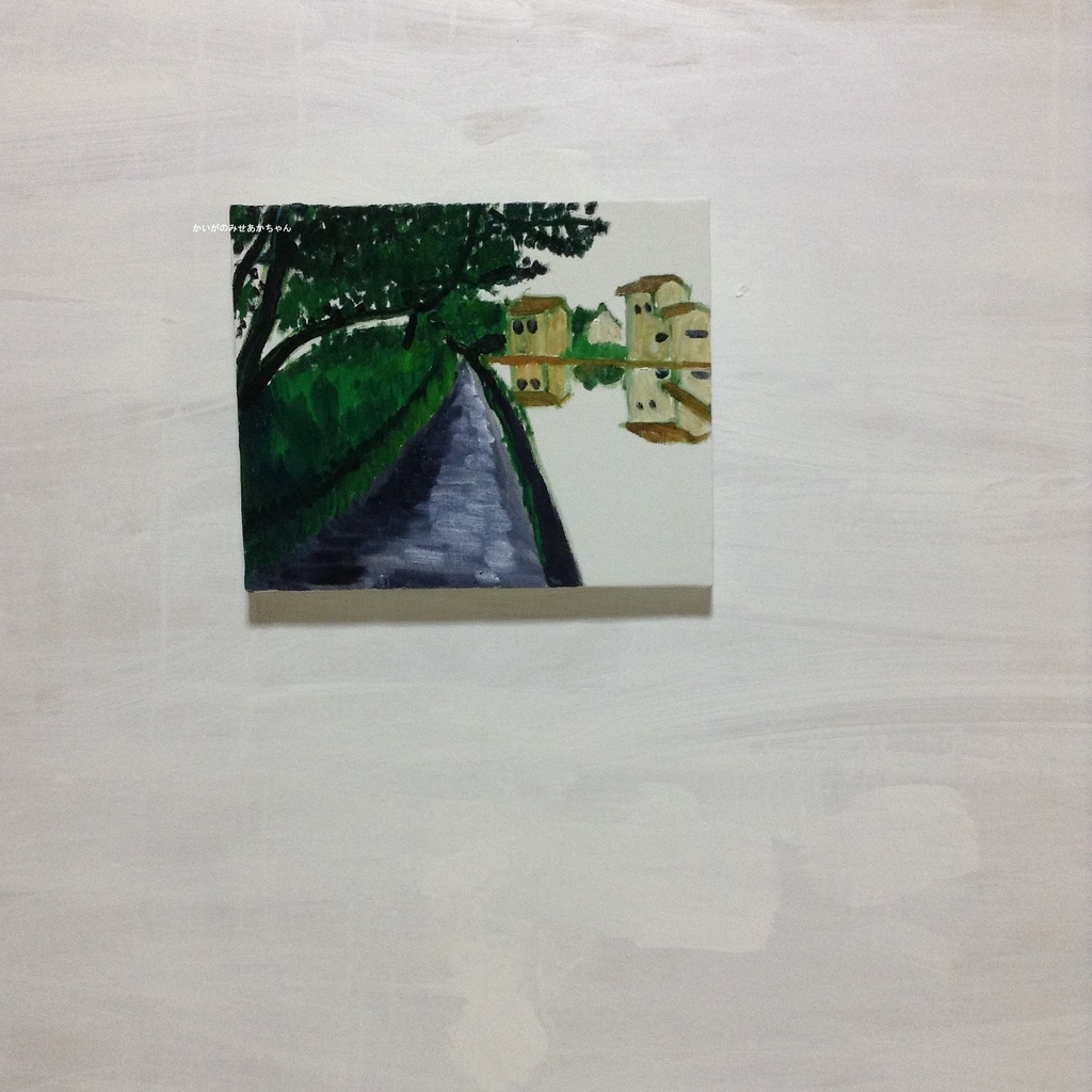 22×27㎝「田植え前の水田2」F3・油彩・原画