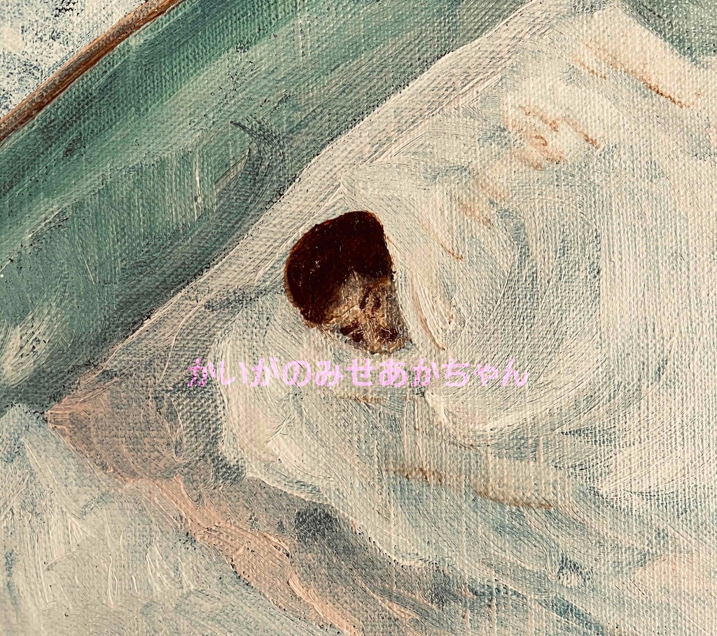 32×41㎝「愛するアカキチママ今アカキチ起きた愛するアカキチママ」F4・油彩・原画