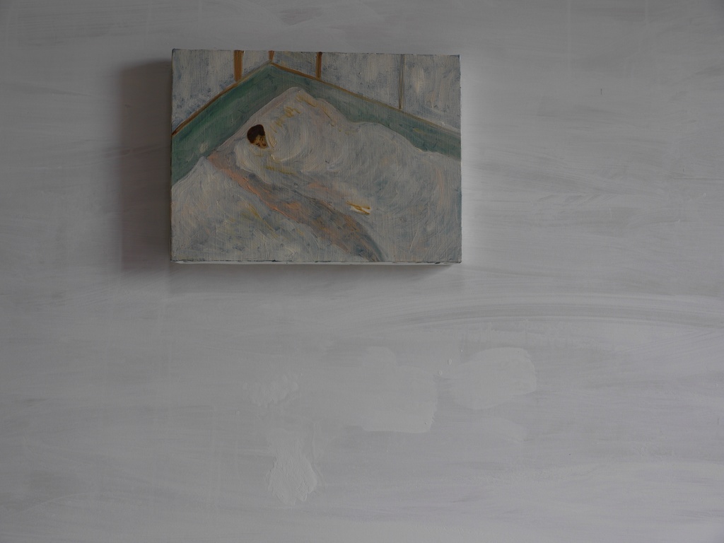 32×41㎝「愛するアカキチママ今アカキチ起きた愛するアカキチママ」F4・油彩・原画