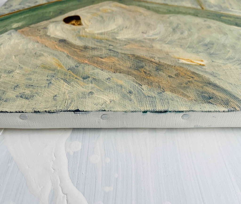 32×41㎝「愛するアカキチママ今アカキチ起きた愛するアカキチママ」F4・油彩・原画