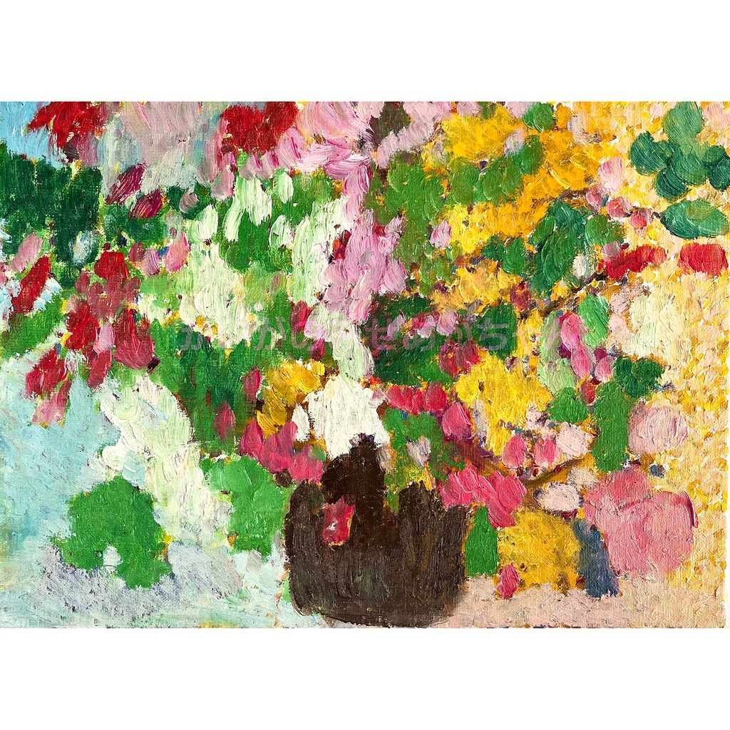 24×32㎝「花瓶の花」F4・油彩画・原画