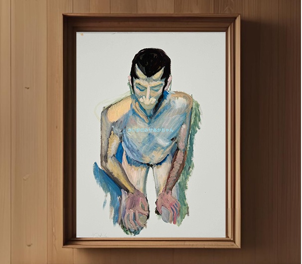 38×46㎝「リアルあかちゃん。2」F8・油彩・原画