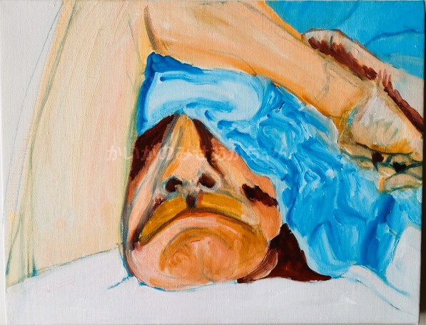 32×41㎝「 むん 」F6・油彩・原画