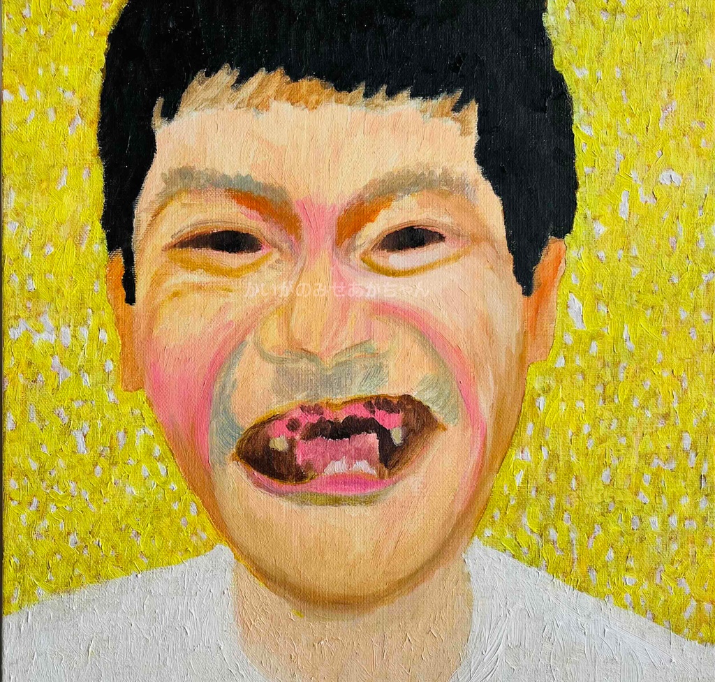 32×41㎝「歓喜」F6・油彩・原画