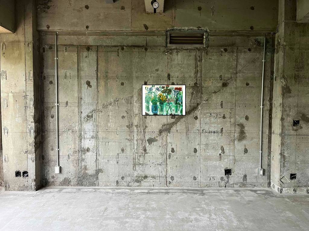 アートポスター 室内用 A2サイズ 窓辺の花瓶 フレーム無し 受注制作