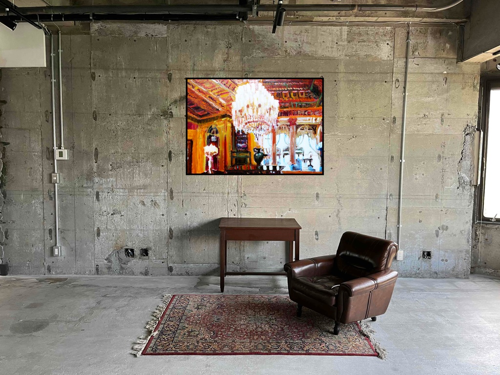 アートポスター 室内用 A2サイズ シャンデリア2 フレーム無し 受注制作