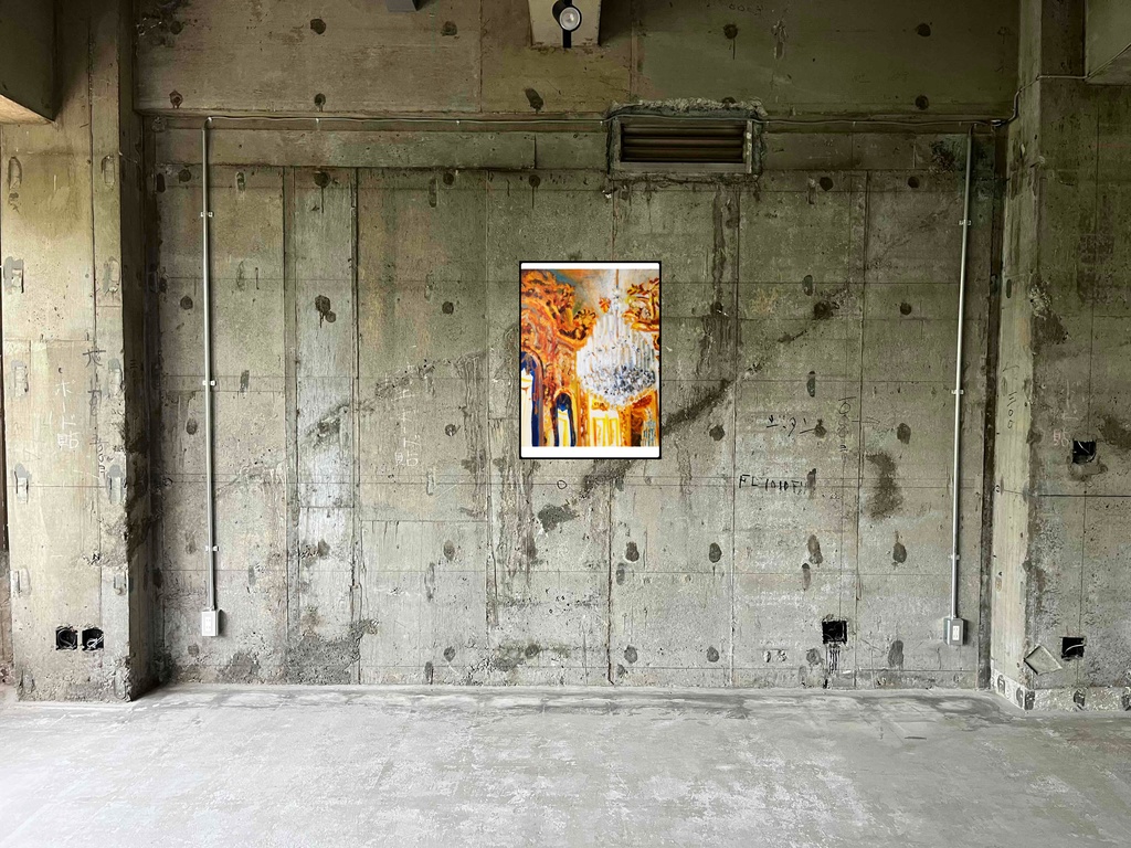 アートポスター 室内用 A2サイズ シャンデリア フレーム無し 受注制作