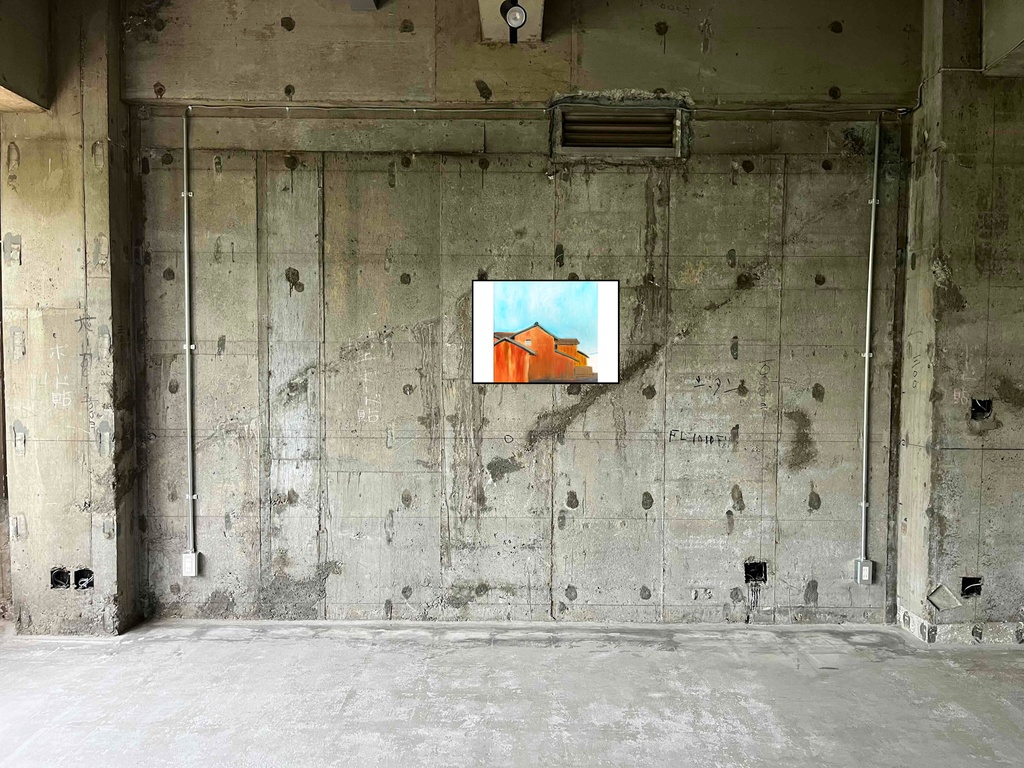 アートポスター 室内用 A2サイズ 西日を浴びるトタン造りの家 フレーム無し 受注制作