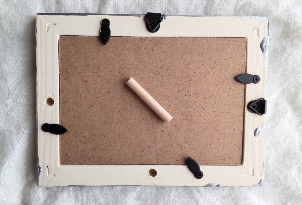 約12×16㎝「見知らぬ風景」油彩画・原画・額装・壁掛け・独立スタンド付き