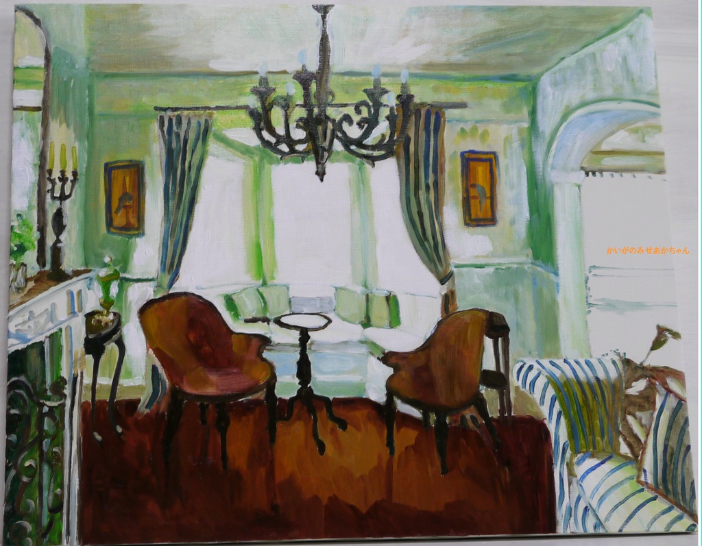 50×61㎝「異国の部屋５」F12・油彩・原画