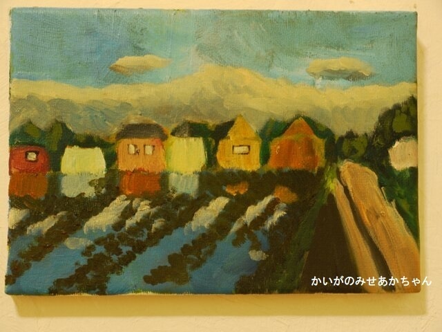 16×23㎝「朝の田園」サムホール・油彩・原画