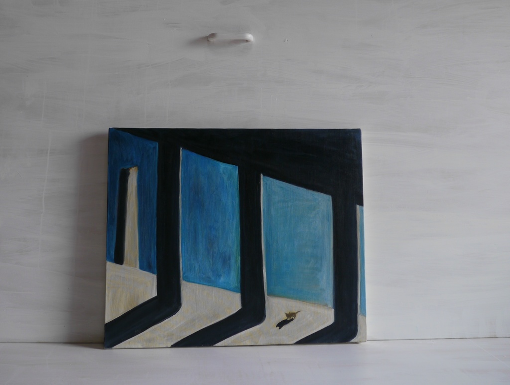 50×61㎝「太古の猫」F12・油彩画・原画