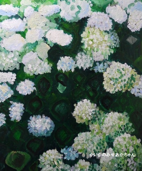 50×61㎝「紫陽花」F12・油彩・原画