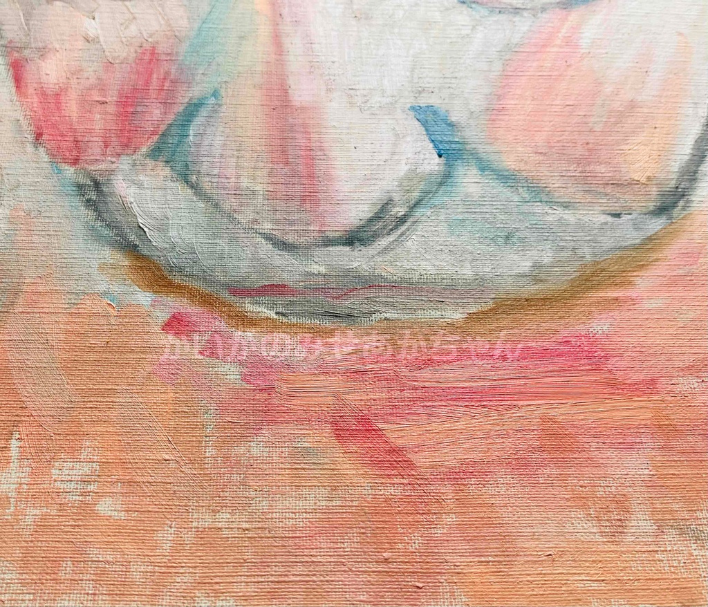 32×41㎝「すねちん」F6・油彩・原画 フレーム無し