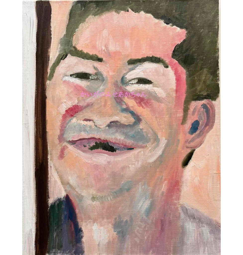 32×41㎝「歯抜けの春」F6・油彩画・原画
