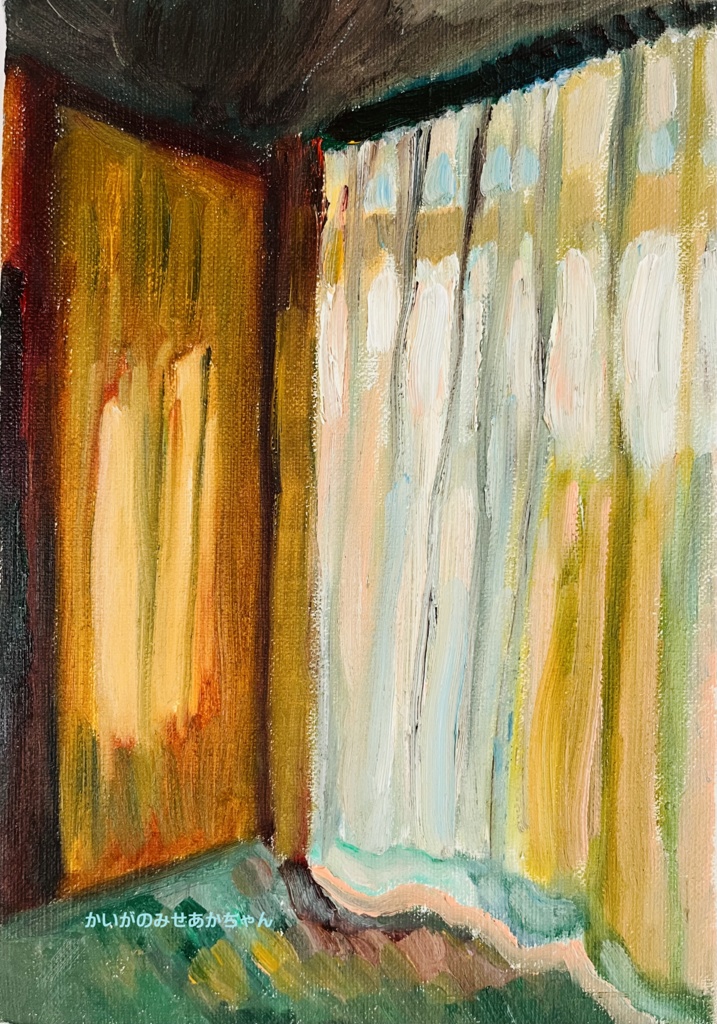 16×23㎝「部屋の中5」サムホール・油彩画・原画