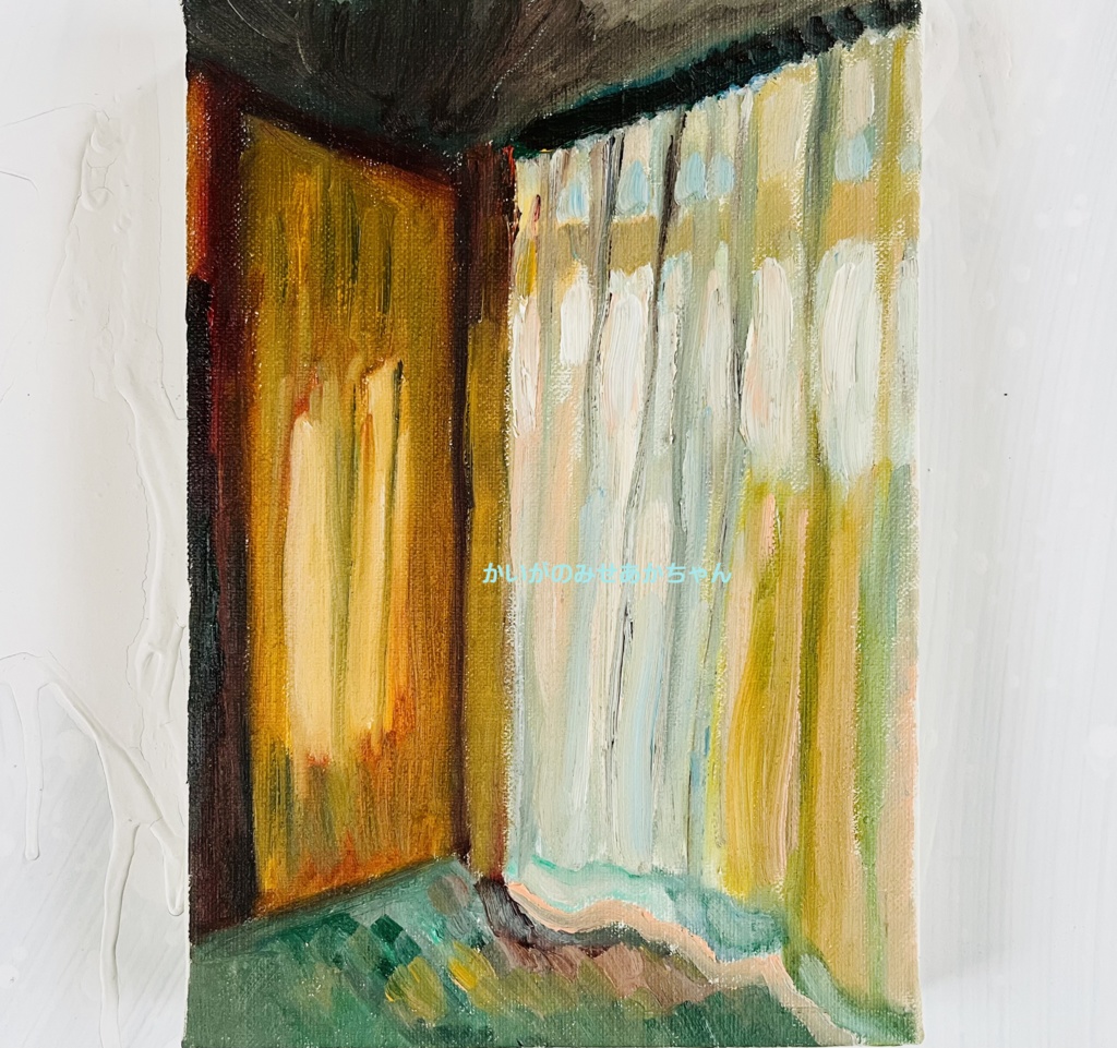 16×23㎝「部屋の中5」サムホール・油彩画・原画