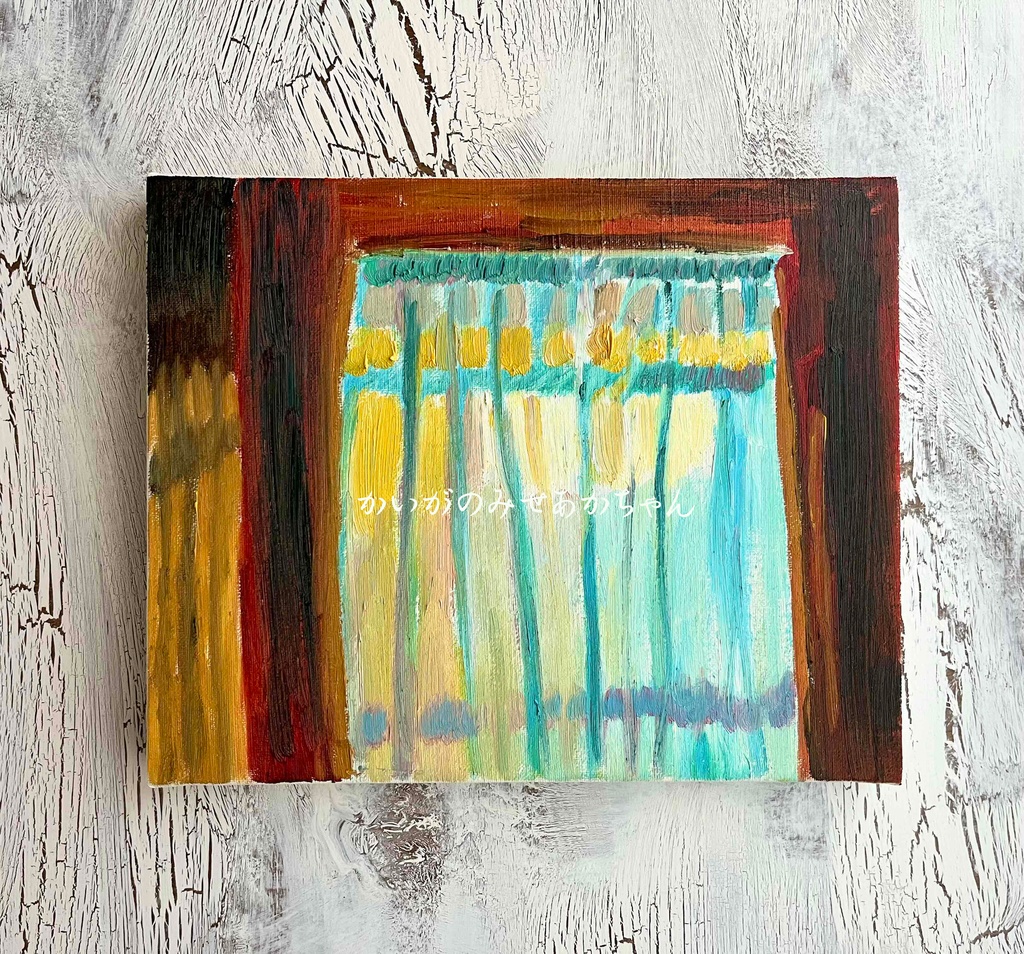 22×27㎝「部屋の中6」F3・油彩画・原画