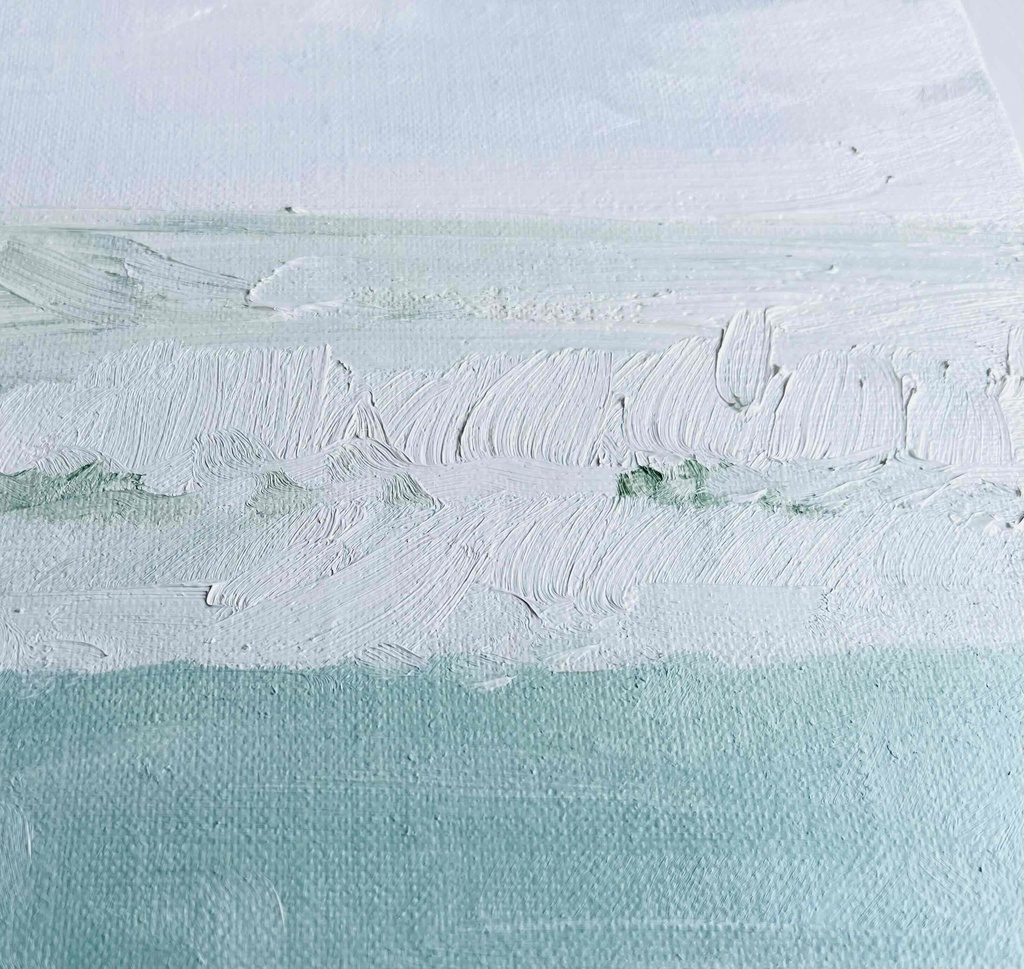 16×23㎝「思い出すのに丁度良い海 2」サムホール・油彩画・原画