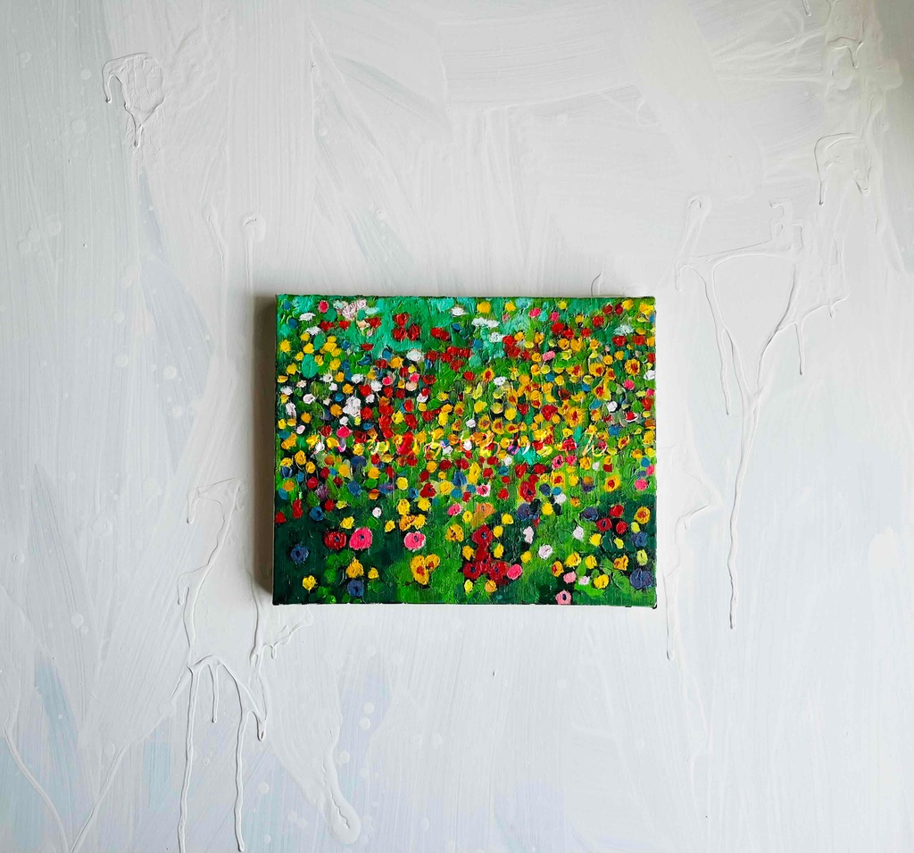 22×27㎝「Wildflowers」F3・油彩画・原画