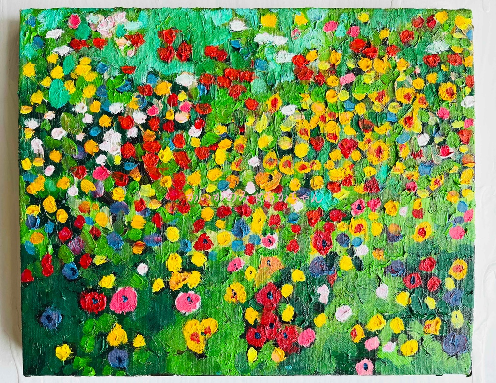22×27㎝「Wildflowers」F3・油彩画・原画