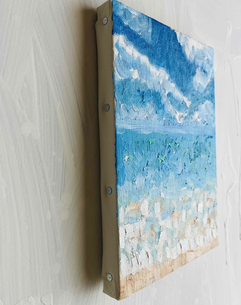 16×23㎝「晴れた日の海 6」サムホール・油彩・原画