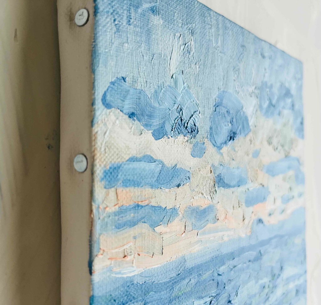 16×23㎝「朝の海6」サムホール・油彩画・原画