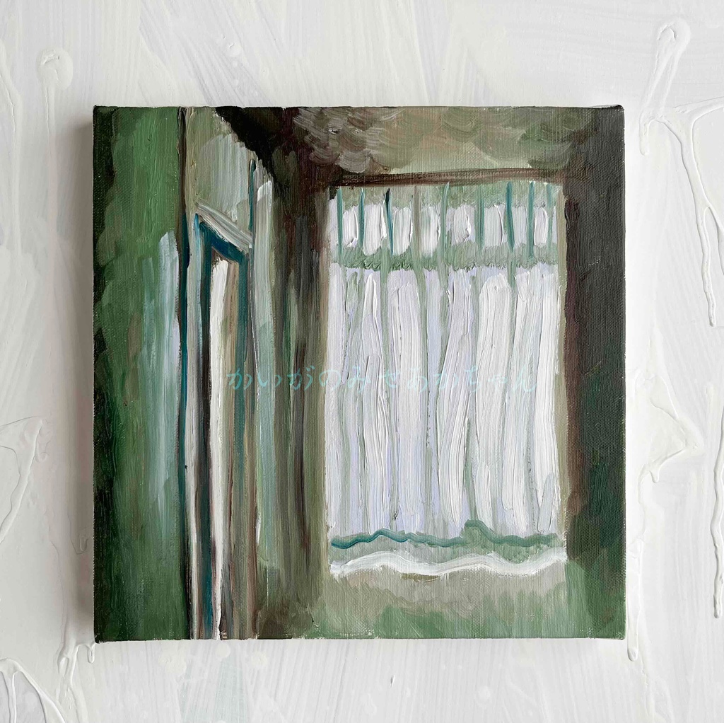 27㎝角「部屋の中 7」S3・油彩画・原画