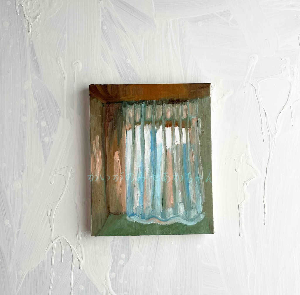 22×27㎝「部屋の中 8」F3・油彩画・原画