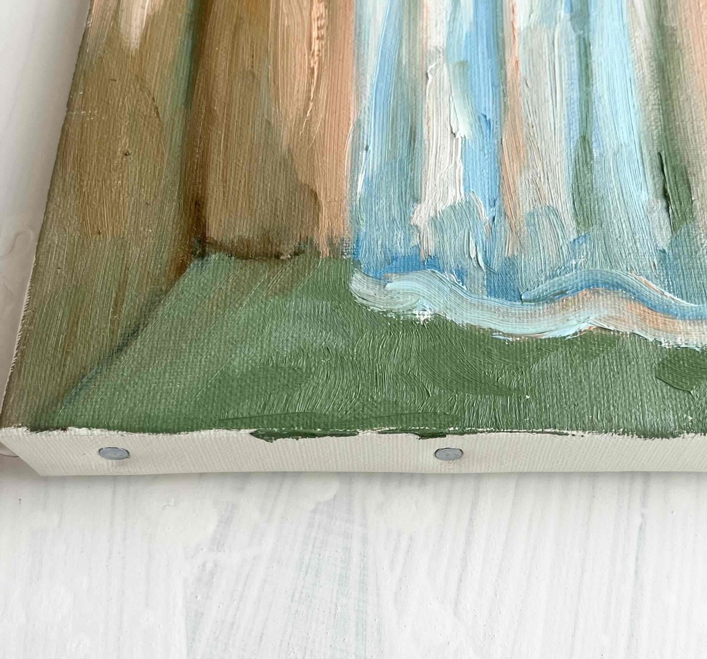 22×27㎝「部屋の中 8」F3・油彩画・原画