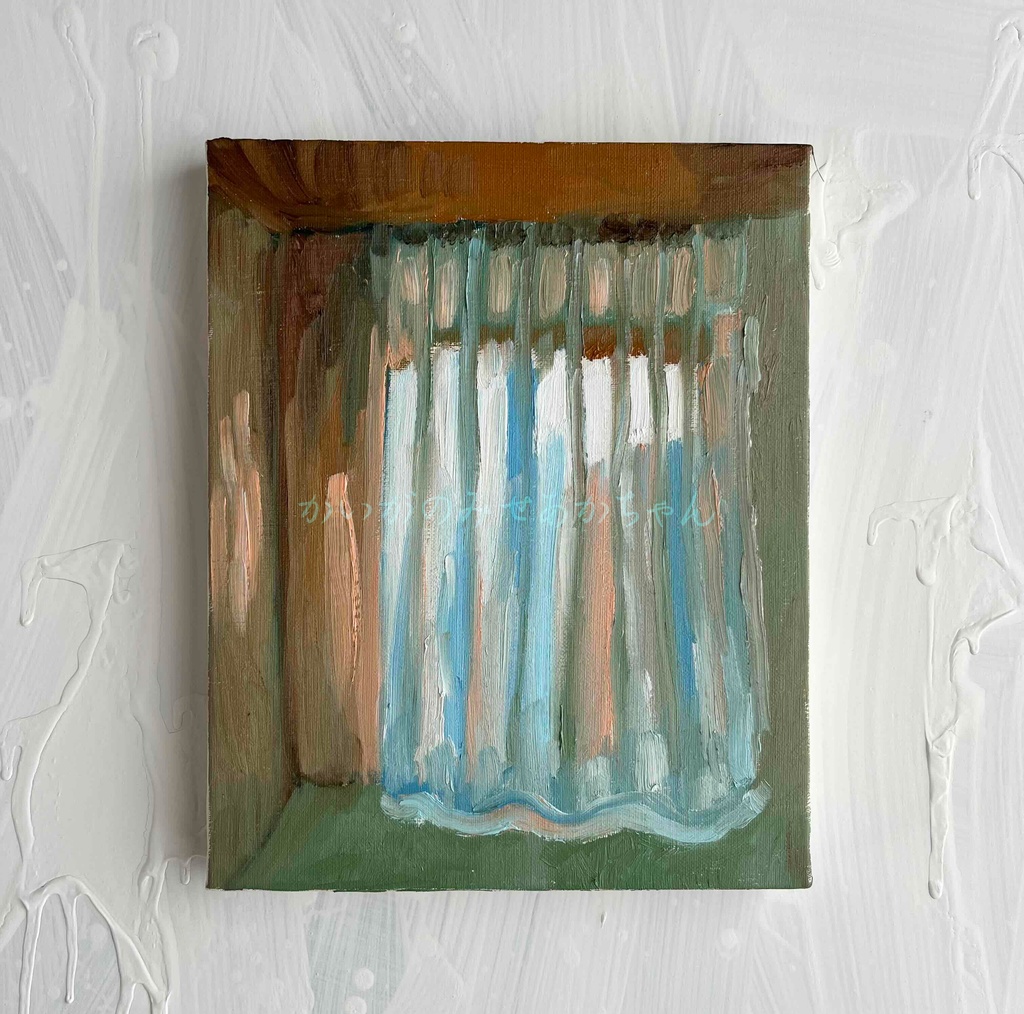22×27㎝「部屋の中 8」F3・油彩画・原画